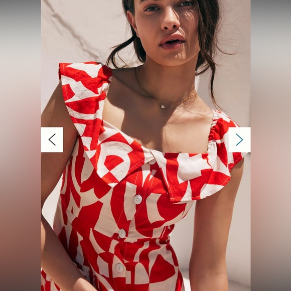 Anthropologie off the shoulder linen blend dress - Picture 13 of 13